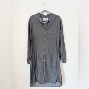 Gray Midi Shirt Dress